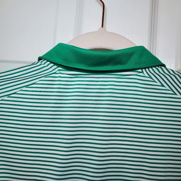 Nike Golf women's sleeveless polo Green stripe pullover size M Embroidered Bird - Picture 6 of 9